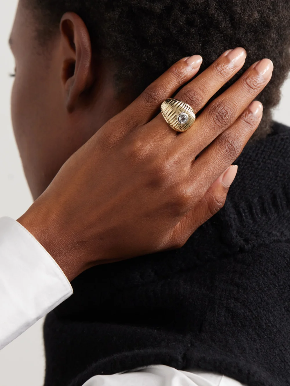 Yvonne Léon 9-karat Gold Topaz Ring, styled view
