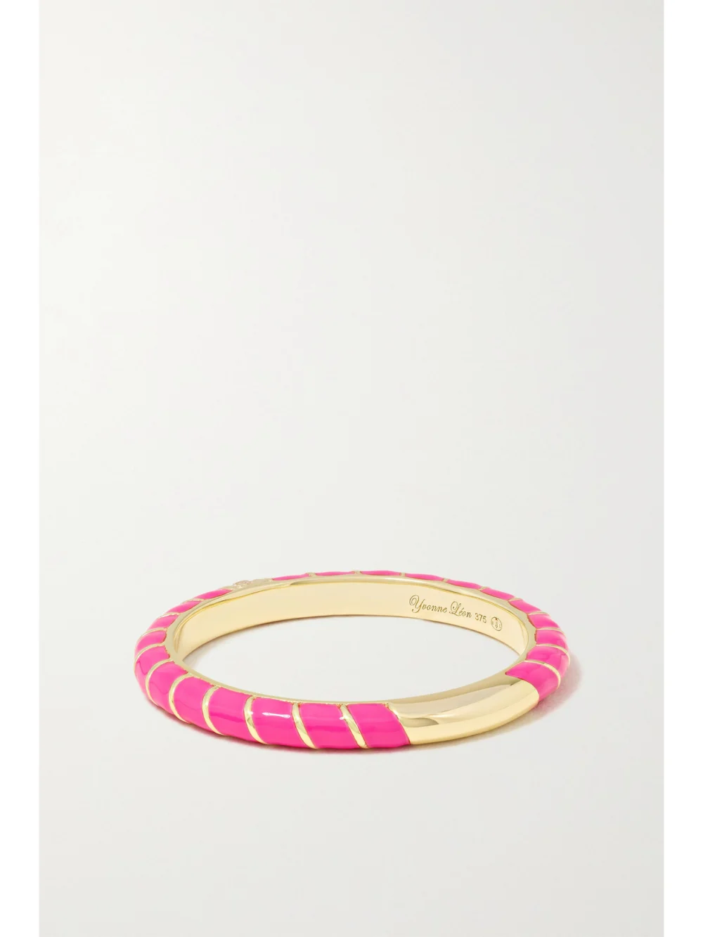 Back view of the Yvonne Léon Alliance 9-karat Gold, Enamel and Diamond Ring