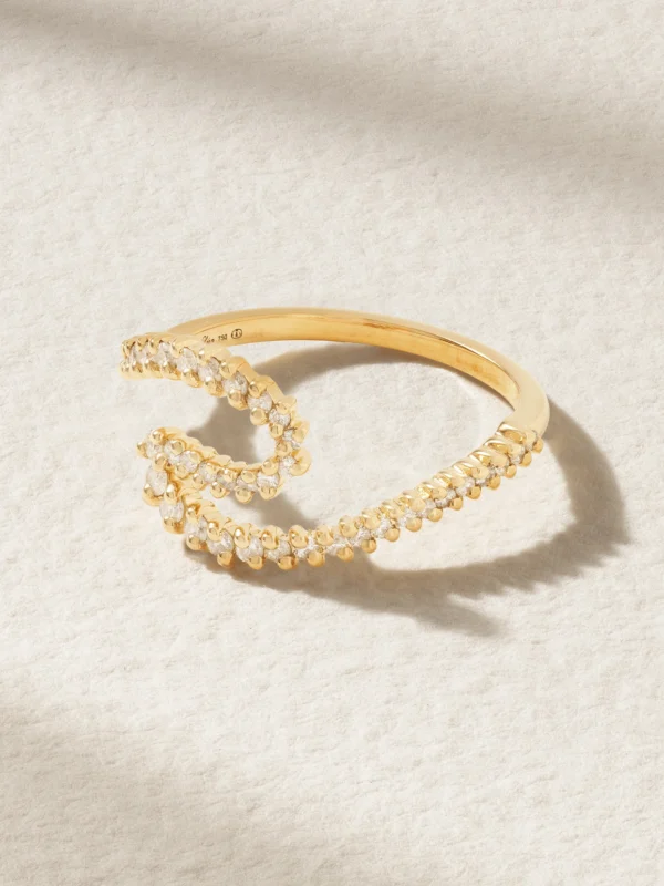 Yvonne Léon Bague Vague Surf 18-karat Gold Diamond Ring
