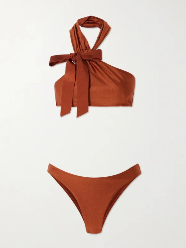 Zimmermann Awaken Bow-detailed Halterneck Bikini
