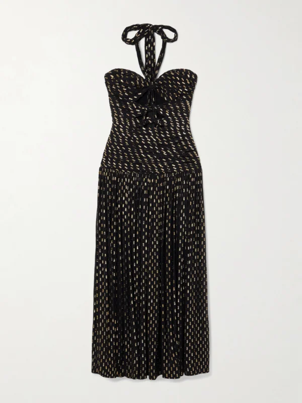 Zimmermann Daylight Cutout Fil Coupé-voile Halterneck Midi Dress
