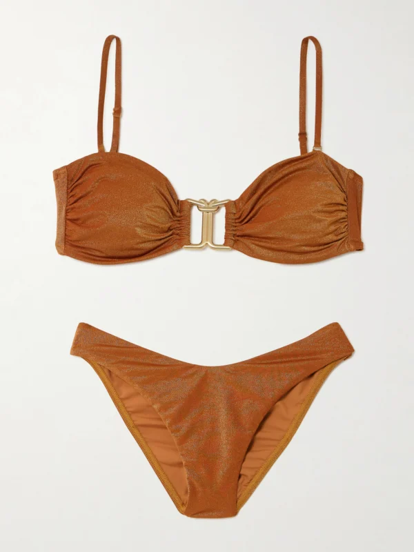 Zimmermann Daylight Metallic Bandeau Bikini