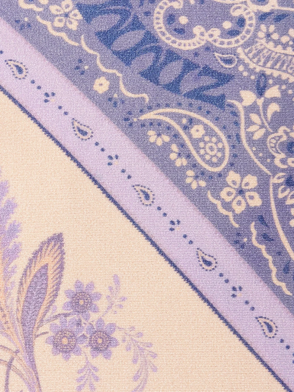 Close-up detail of the Zimmermann Lucky Belted Printed Bikini Briefs