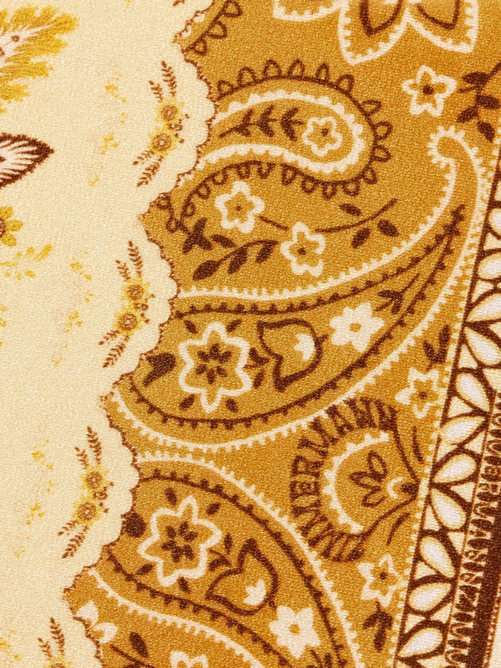 Close-up detail of the Zimmermann Lucky Printed Bandeau Bikini