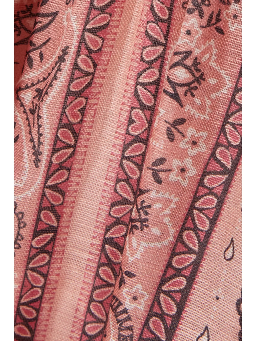 Close-up detail of the Zimmermann Matchmaker Bandana-print Linen and Silk-blend Mini Dress