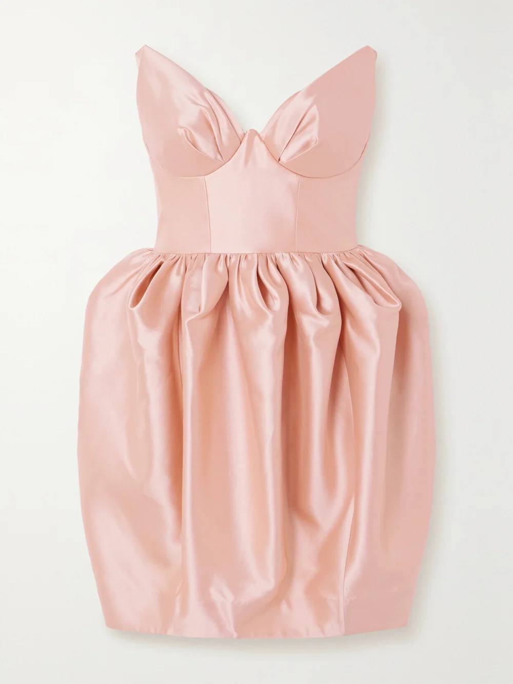 Zimmermann Matchmaker Gathered Silk and Wool-blend Mini Dress in pink