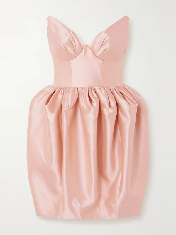 Zimmermann Matchmaker Gathered Silk and Wool-blend Mini Dress