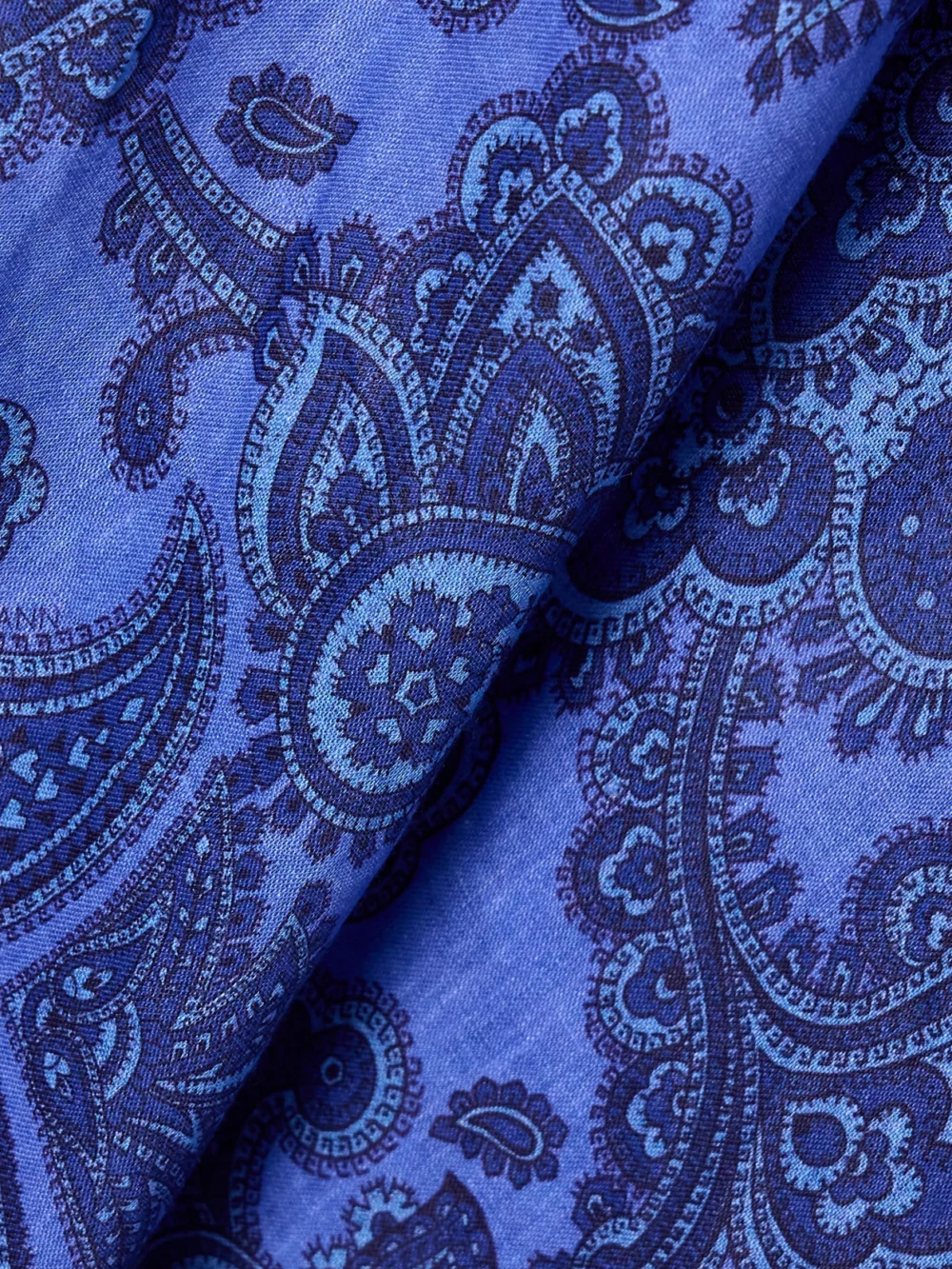 Close-up detail of the Zimmermann Ottie Open-back Bead-embellished Paisley-print Linen Maxi Dress