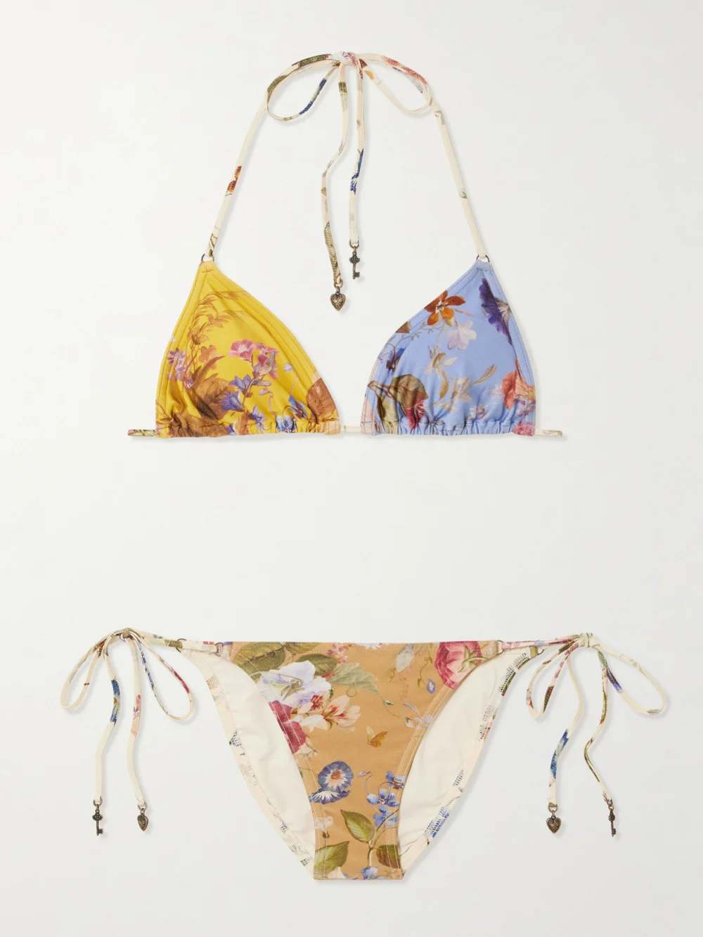 Zimmermann Patience Printed Triangle Bikini in orange