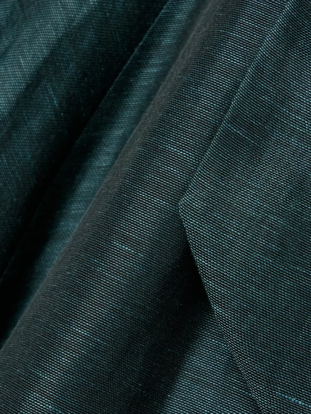 Close-up detail of the Zimmermann Pavillion Tie-neck Pleated Linen and Silk-blend Organza Mini Dress