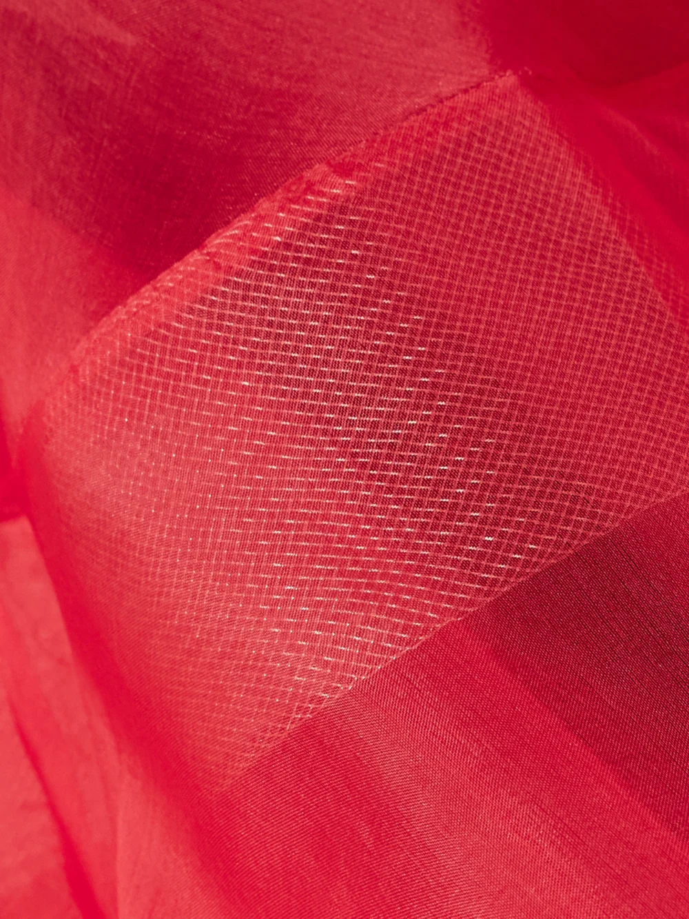 Close-up detail of the Zimmermann Rebellion Lantern Silk-tulle Mini Dress