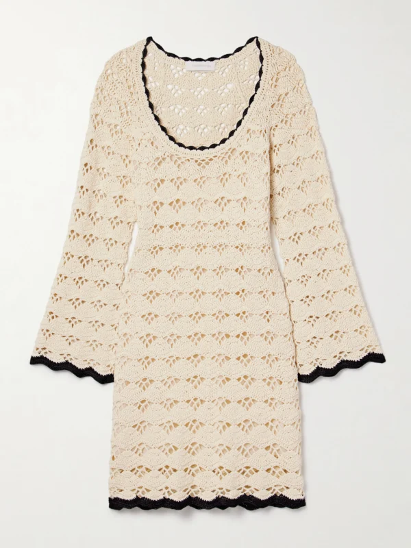 Zimmermann Rhiannon Crocheted Cotton Mini Dress