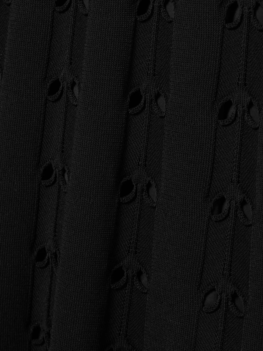 Close-up detail of the Zimmermann Rhiannon Pointelle-knit Maxi Dress