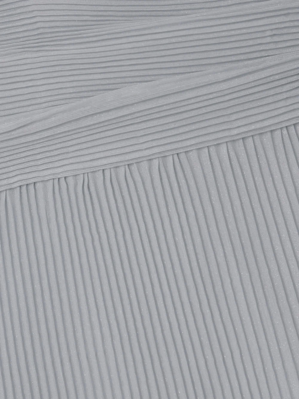 Close-up detail of the Zimmermann Tiered Plissé Silk-organza Midi Dress