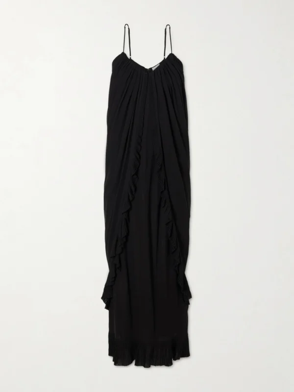 Zimmermann Valiant Floating Draped Jersey Maxi Dress