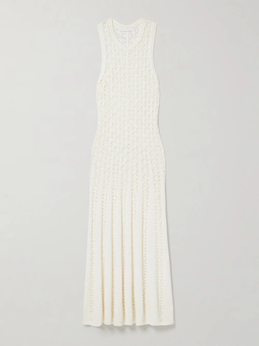 Zimmermann Wylie Open-knit Cotton Maxi Dress in ivory