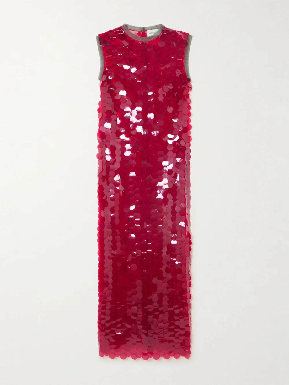 16Arlington Tovia Sequined Stretch-tulle Midi Dress in red