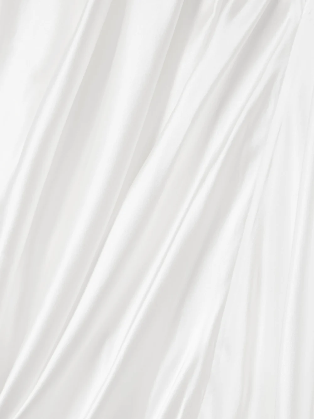 Close-up detail of the Abadia Draped Gathered Silk-satin Gown