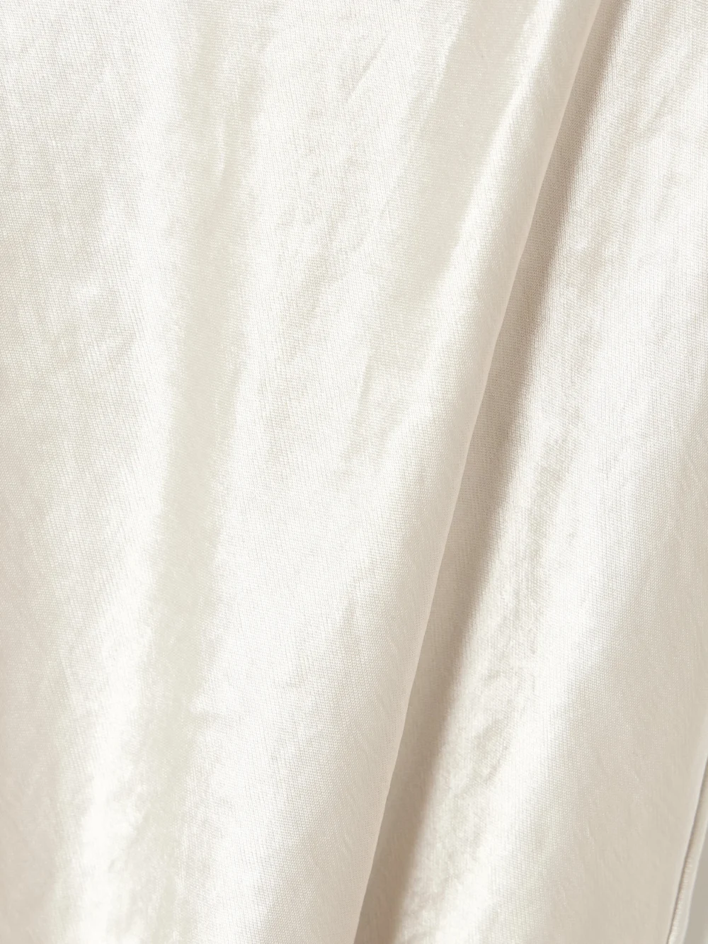 Close-up detail of the Abadia Draped Hammered-satin Gown