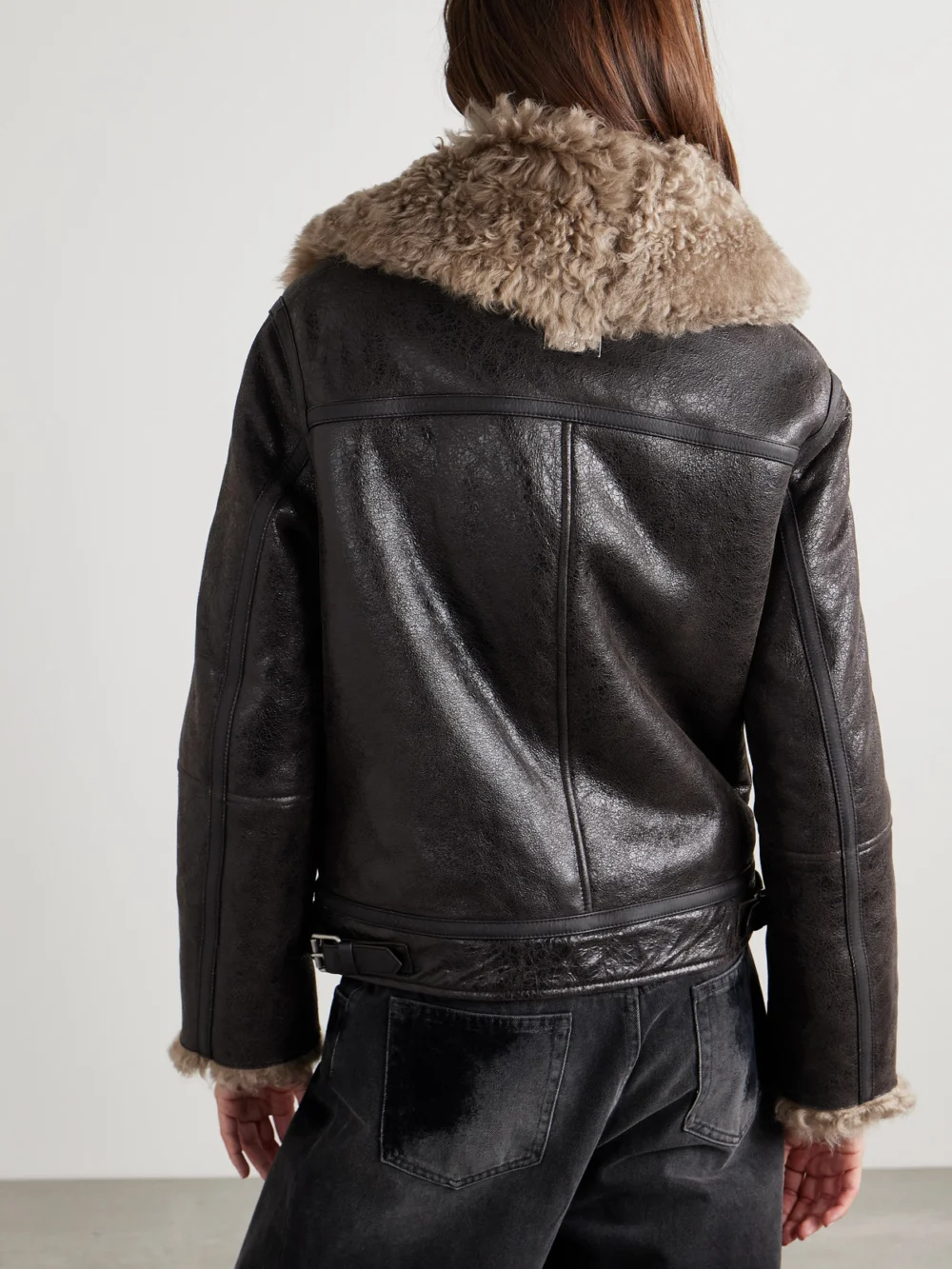 Back view of the Acne Studios Shearling Jacket