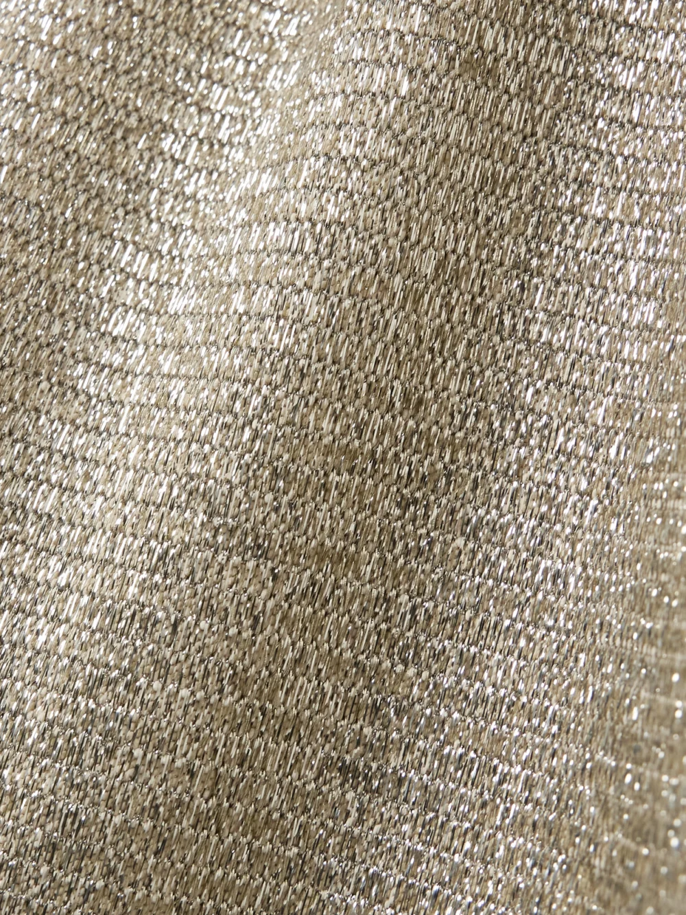 Close-up detail of the Adam Lippes Blaire Metallic Stretch-tweed Midi Dress