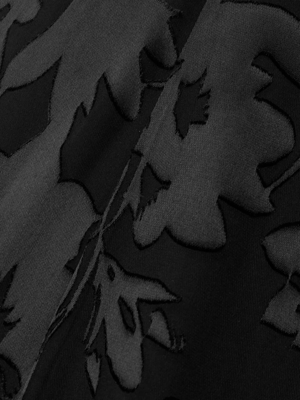 Close-up detail of the Adam Lippes Emi Devoré-satin Midi Skirt