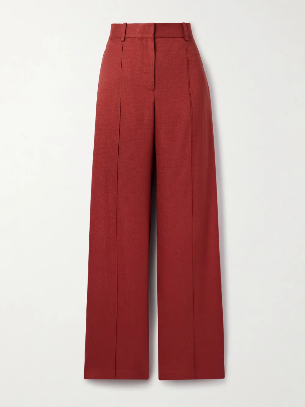 Adam Lippes Wyatt Canvas Straight-leg Pants in red