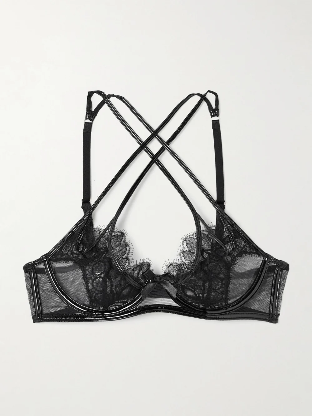 Agent Provocateur Ariella Lace and Tulle Underwired Bra in black