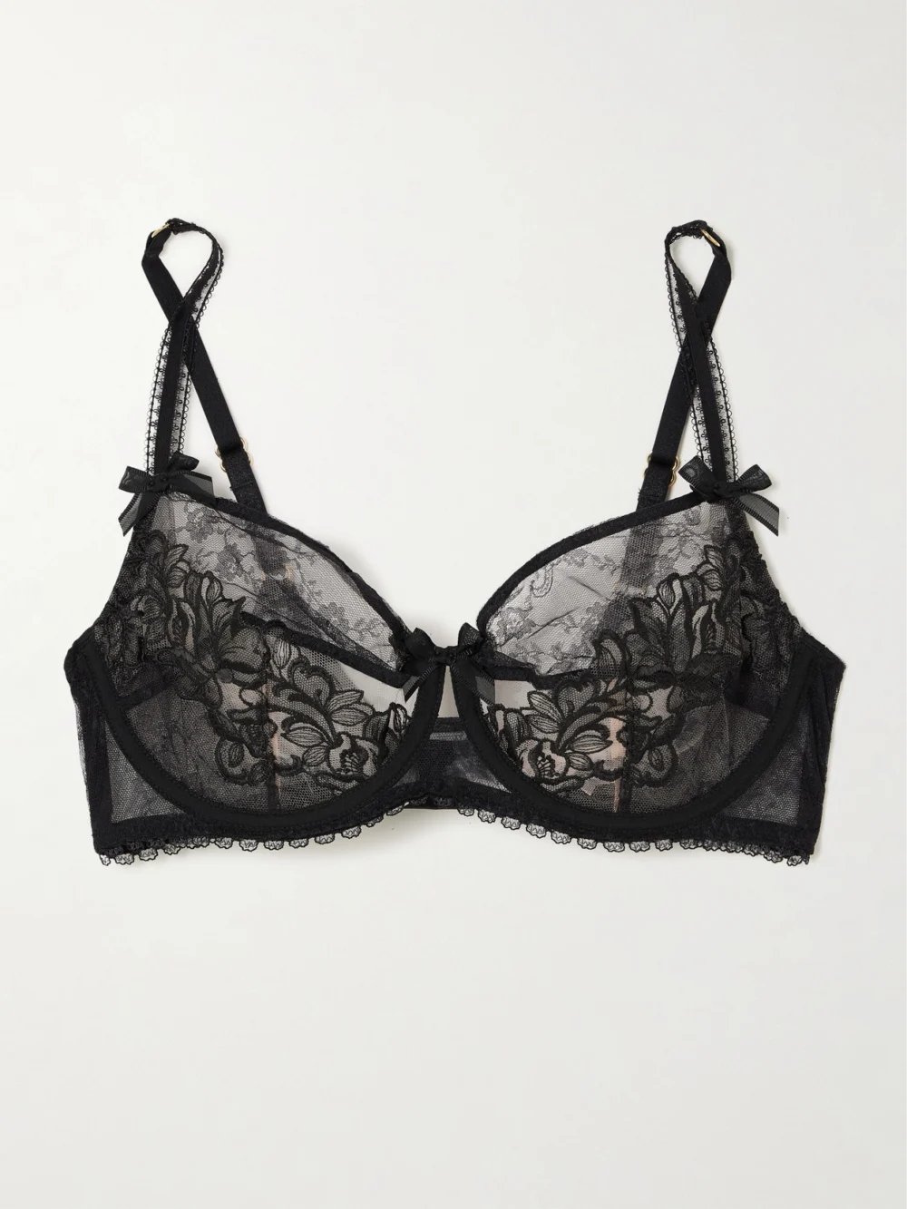 Agent Provocateur Violah Tulle and Lace Underwired Soft-cup Bra in black