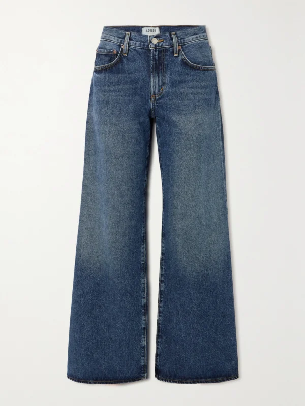 Agolde Clara Baggy Organic Low-rise Flared Jeans
