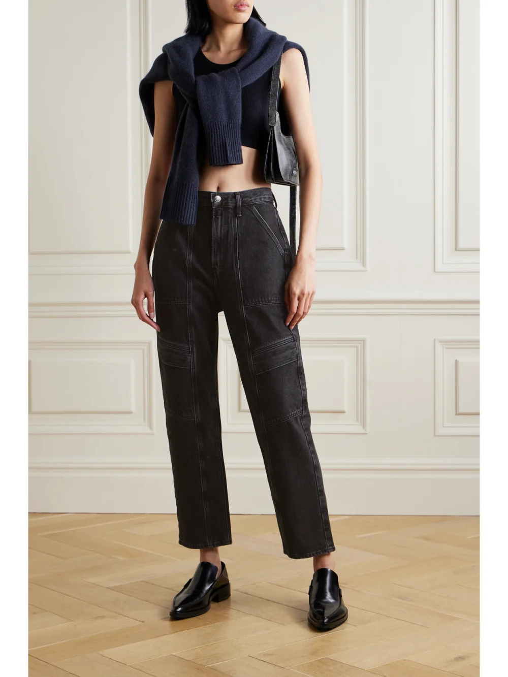 Agolde Cooper Cargo I Organic High-rise Straight-leg Jeans, worn by a model