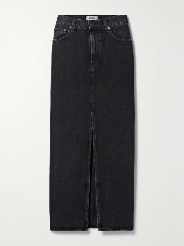 Agolde Leif Organic Denim Maxi Skirt