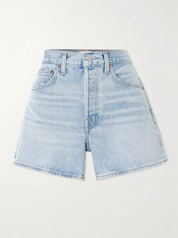 Agolde Parker Long Clean Denim Shorts