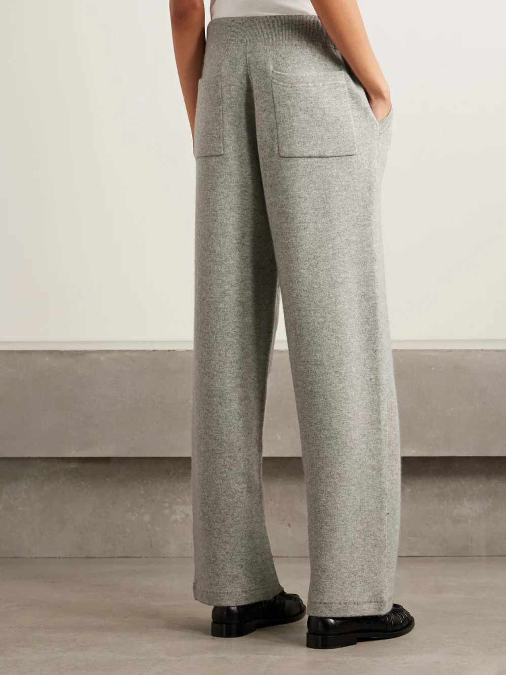 Back view of the Aimé Leon Dore Cashmere-blend Jersey Track Pants