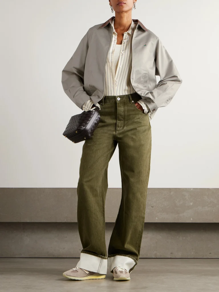 Aimé Leon Dore Corduroy-trimmed Embroidered Cotton-twill Jacket