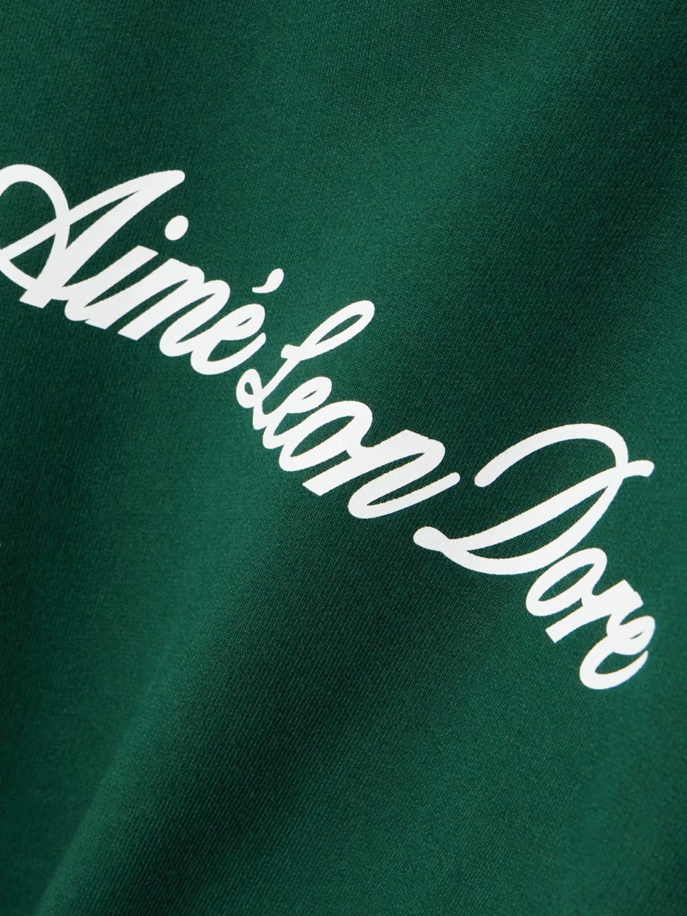 Close-up detail of the Aimé Leon Dore Logo-print Cotton-jersey Sweatshirt