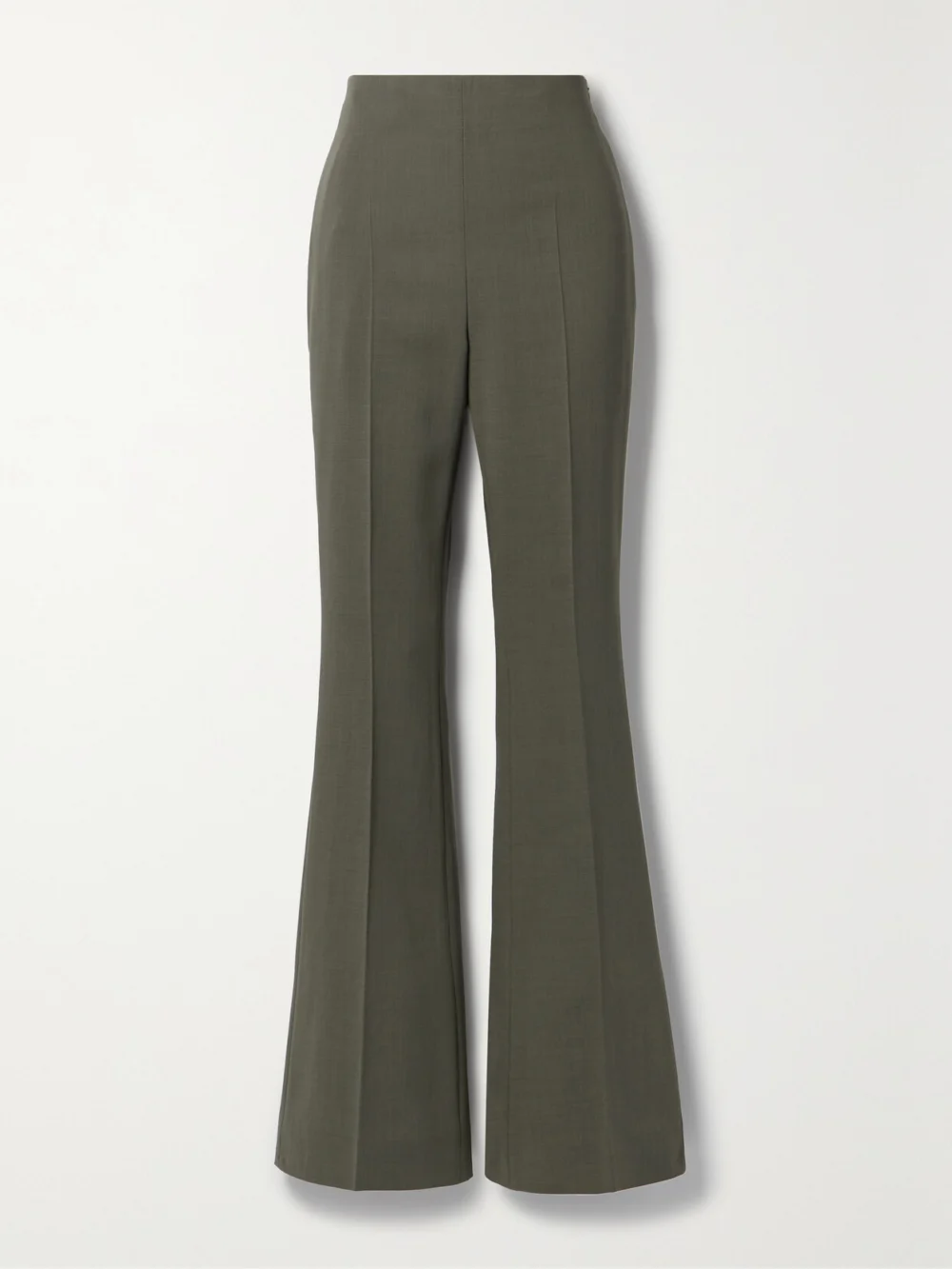 Akris Faralda Wool-blend Flared Pants in dark green