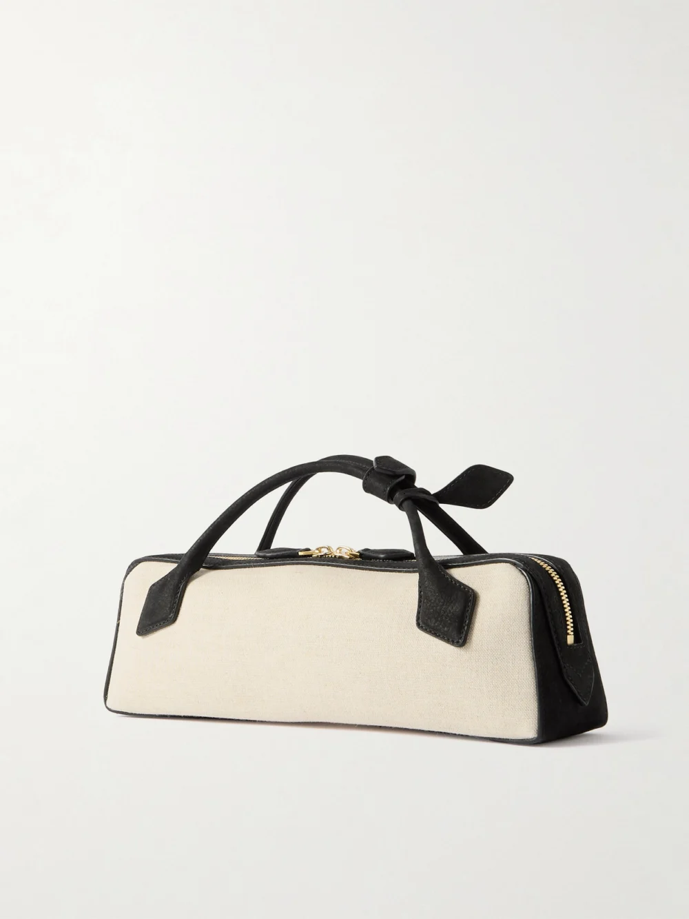 Back view of the Alaïa Le Teckel Leather-trimmed Canvas Clutch