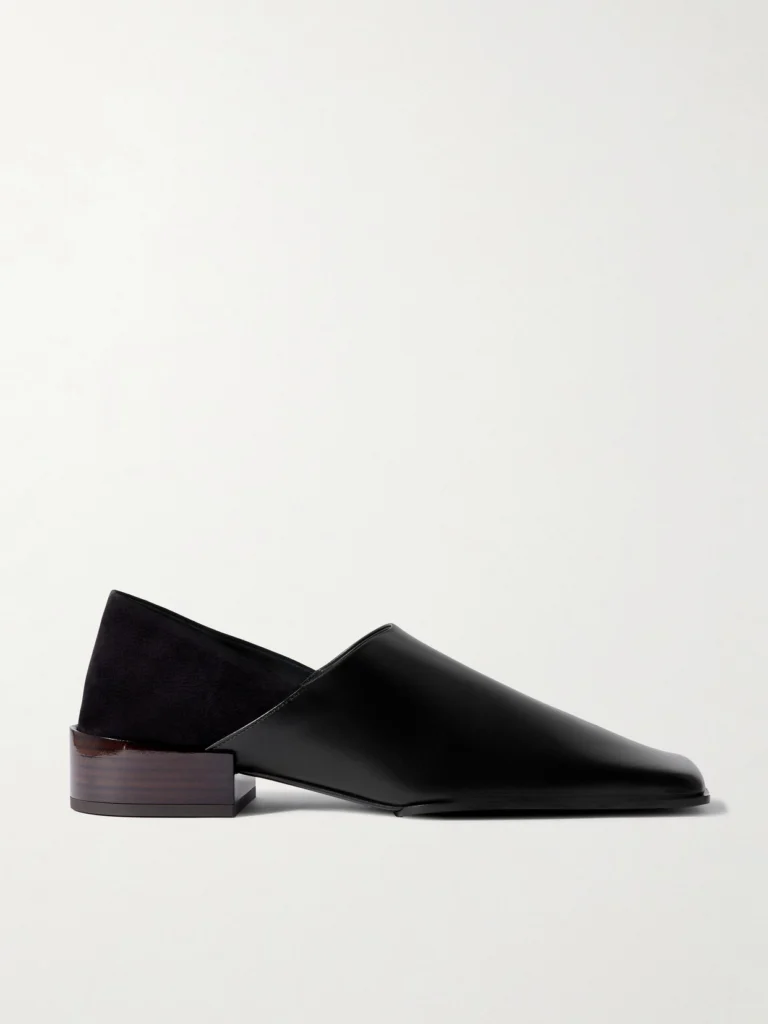 Alaïa Leather and Nubuck Loafers