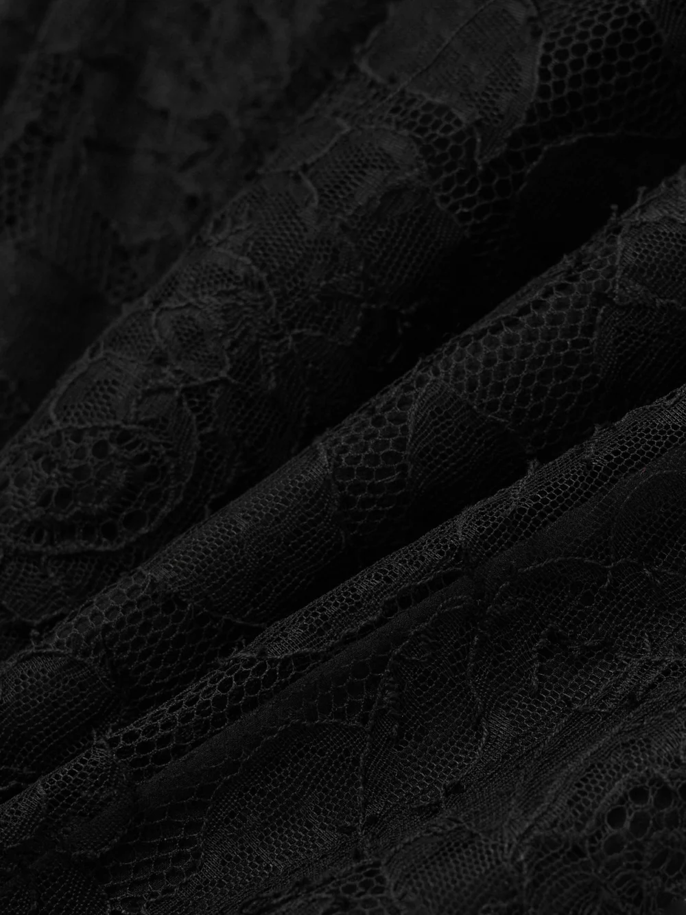Close-up detail of the Alessandra Rich Strapless Layered Embellished Cotton-blend Lace Midi Dress