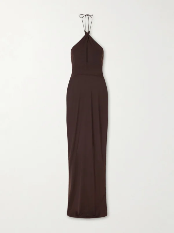 Alex Perry Mesh Halterneck Midi Dress