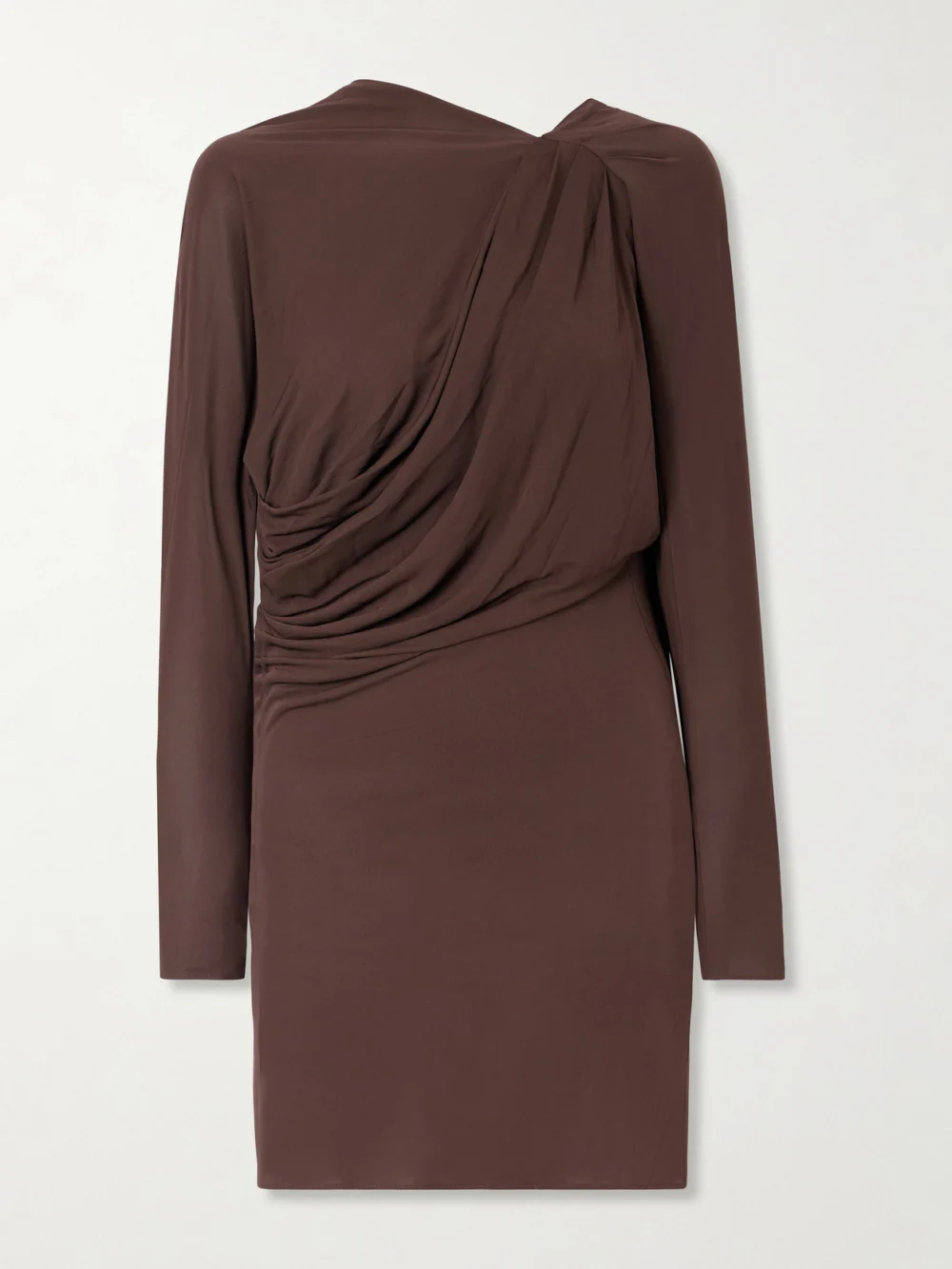 Alex Perry Open-back Draped Jersey Mini Dress in black