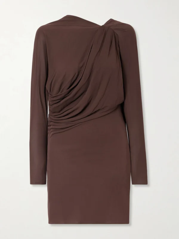 Alex Perry Open-back Draped Jersey Mini Dress