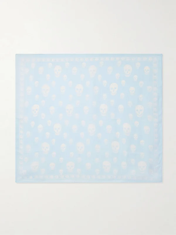 Alexander McQueen Printed Silk-chiffon Scarf