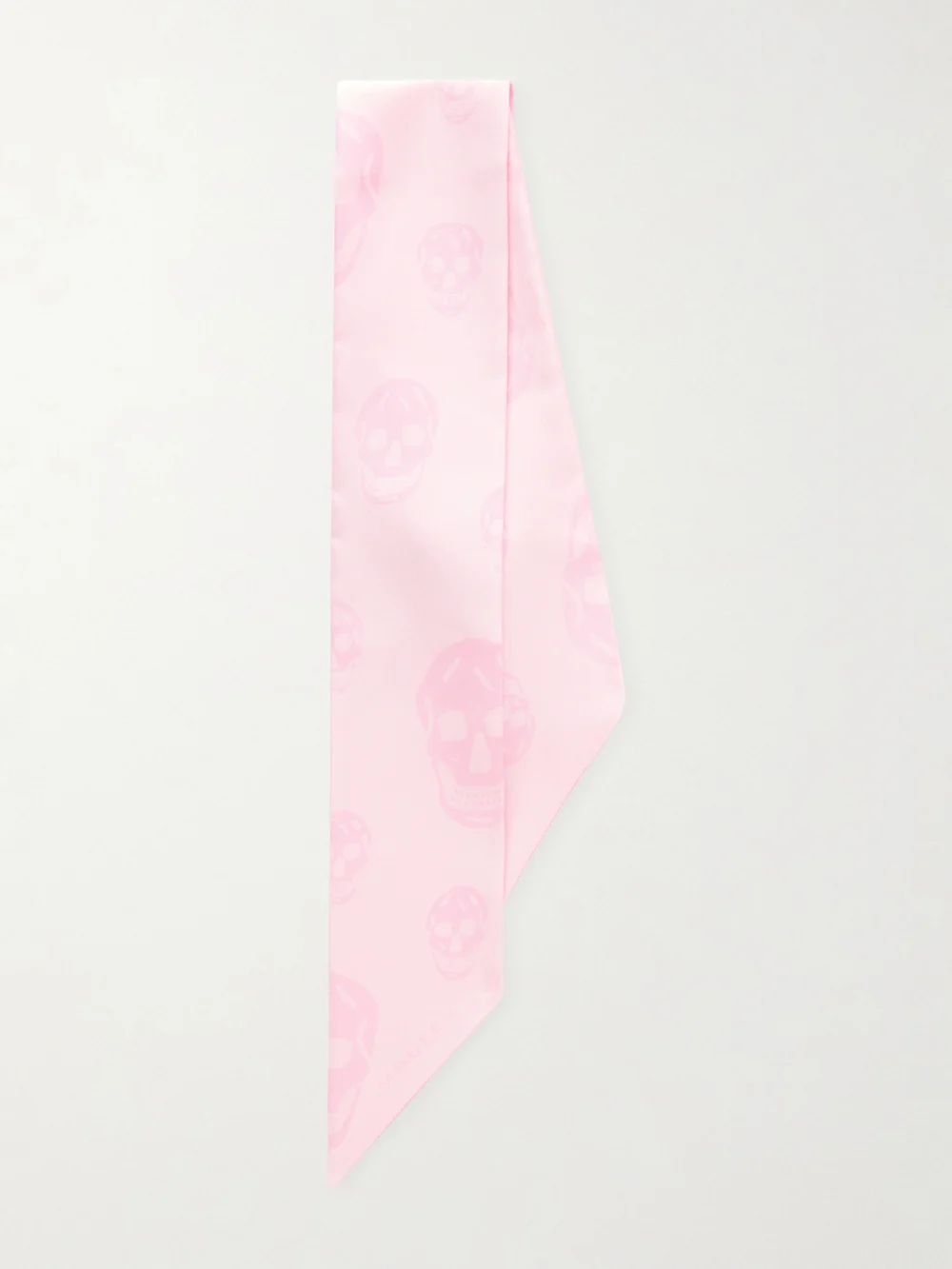 Alexander McQueen Printed Silk-twill Scarf in pink