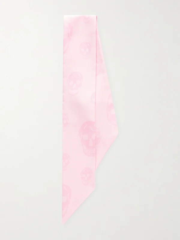 Alexander McQueen Printed Silk-twill Scarf