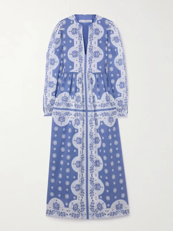 Alix Of Bohemia Winifred Printed Cotton-voile Midi Dress