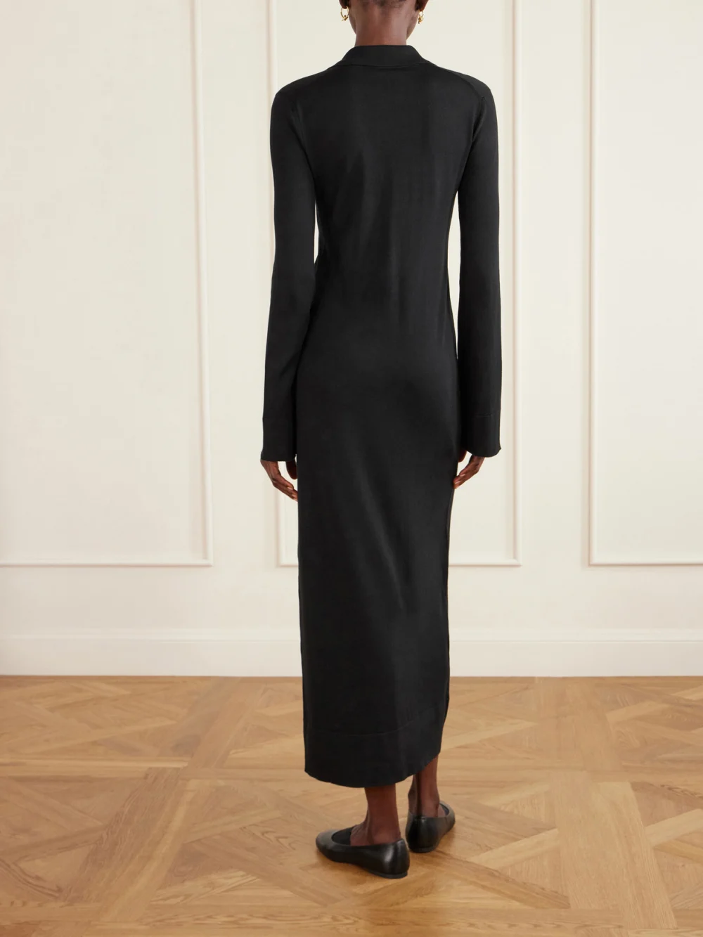 Back view of the Altuzarra Arp Cotton and Silk-blend Maxi Dress
