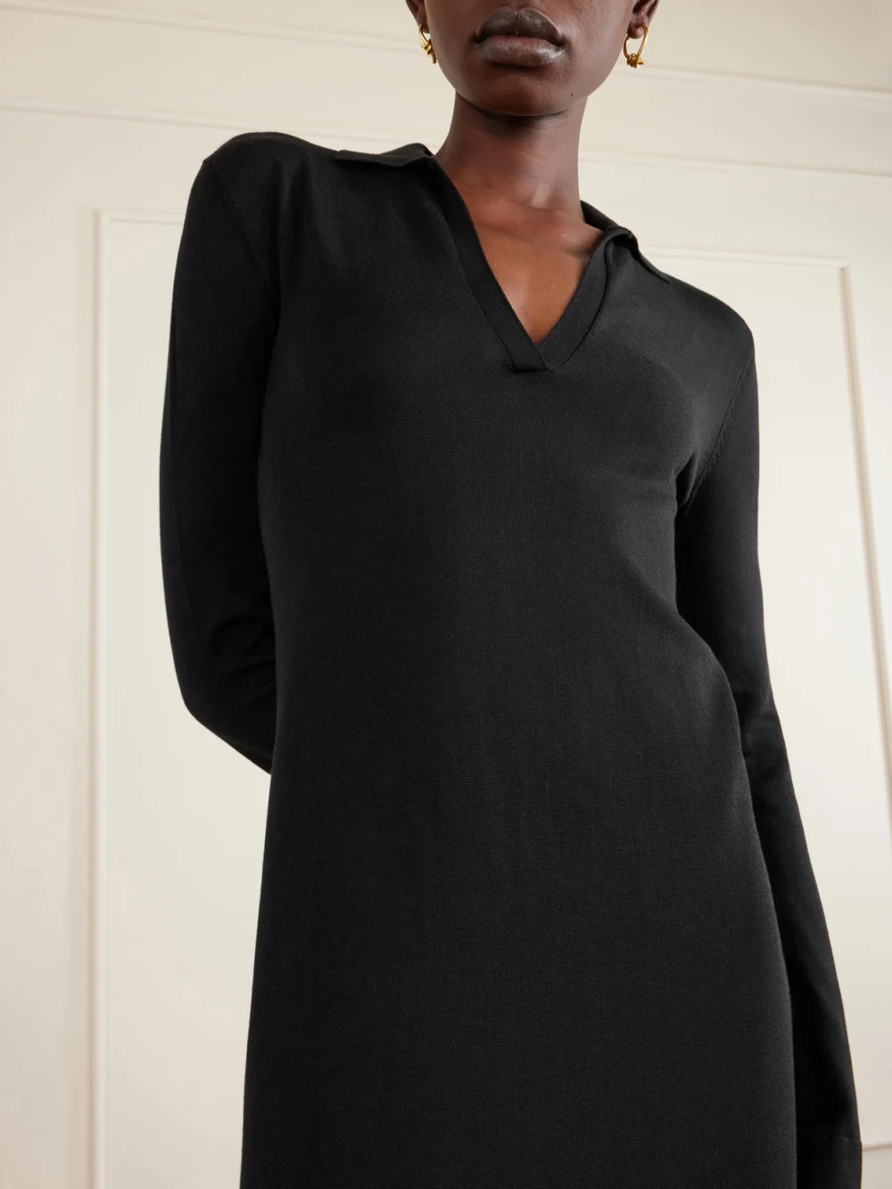 Close-up detail of the Altuzarra Arp Cotton and Silk-blend Maxi Dress