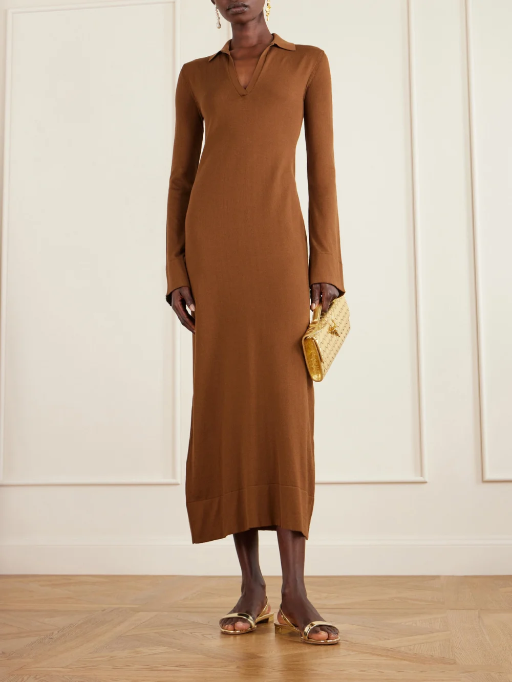 Altuzarra Arp Cotton and Silk-blend Maxi Dress, worn by a model